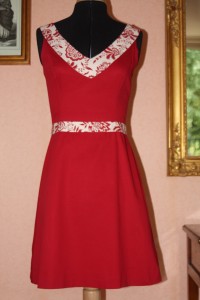 robe bustier rouge