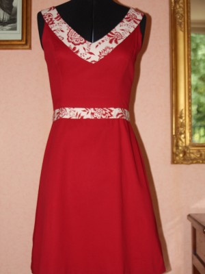 robe bustier rouge